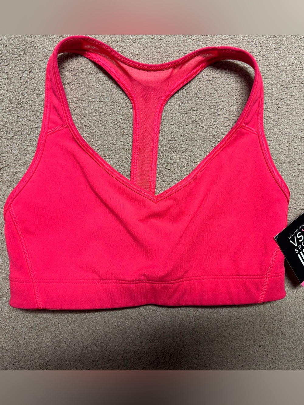 Victoria's Secret Neon Pink Racerback Sports Bra